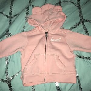 Baby sweatshirt with ears on the hood